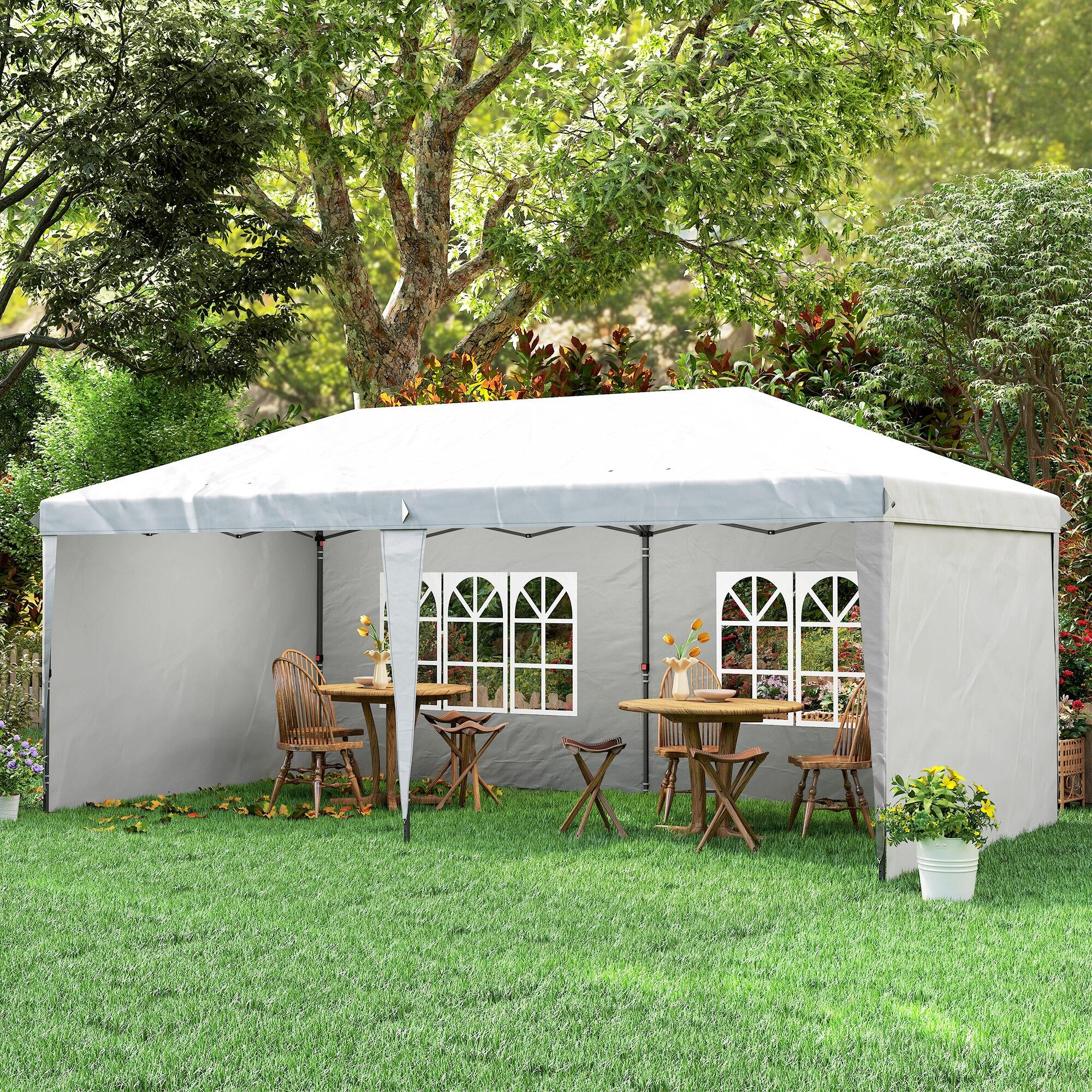 Tenda de eventos 585x295x272 cm branco Outsunny 5/5
