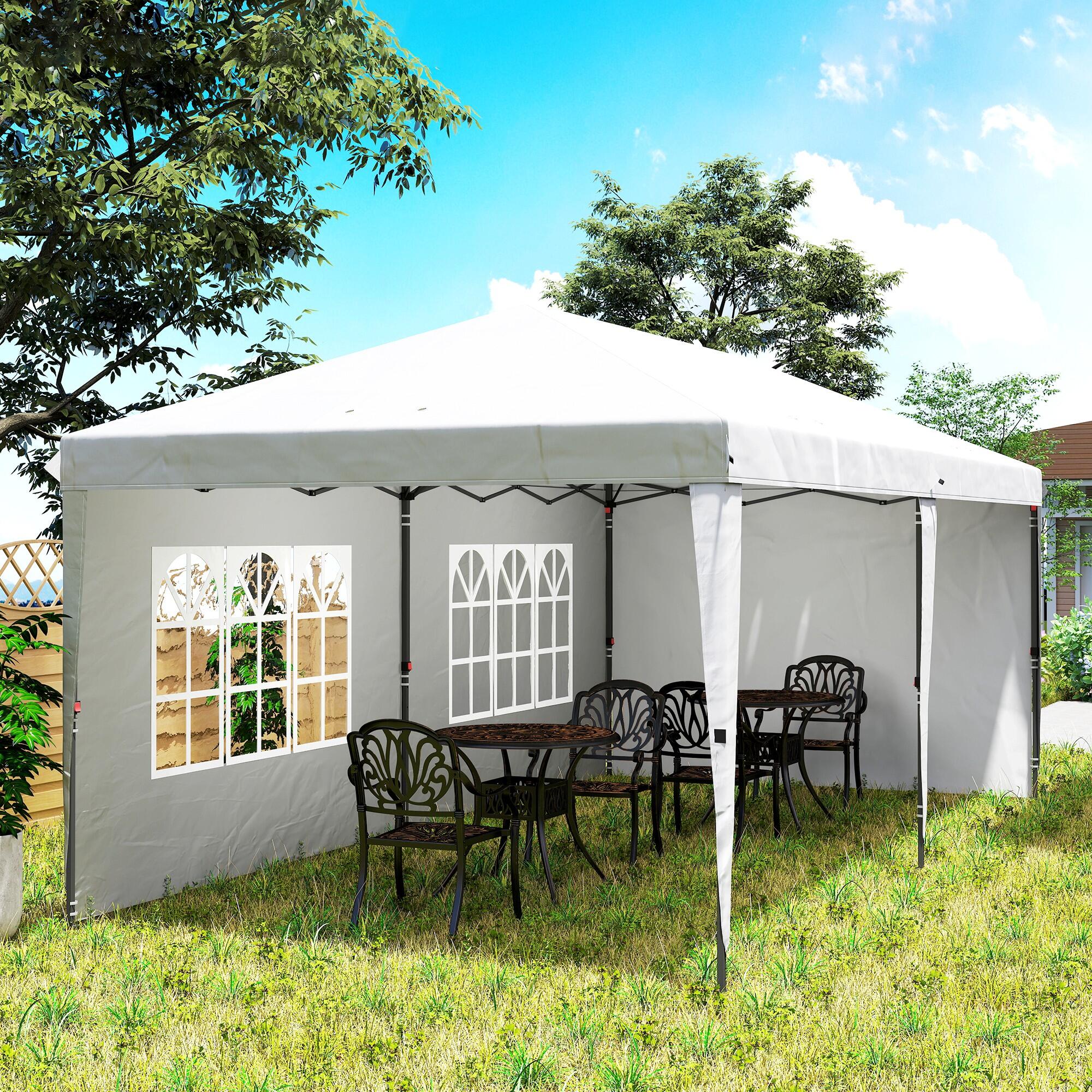 Tenda de eventos 585x295x272 cm branco Outsunny 4/5