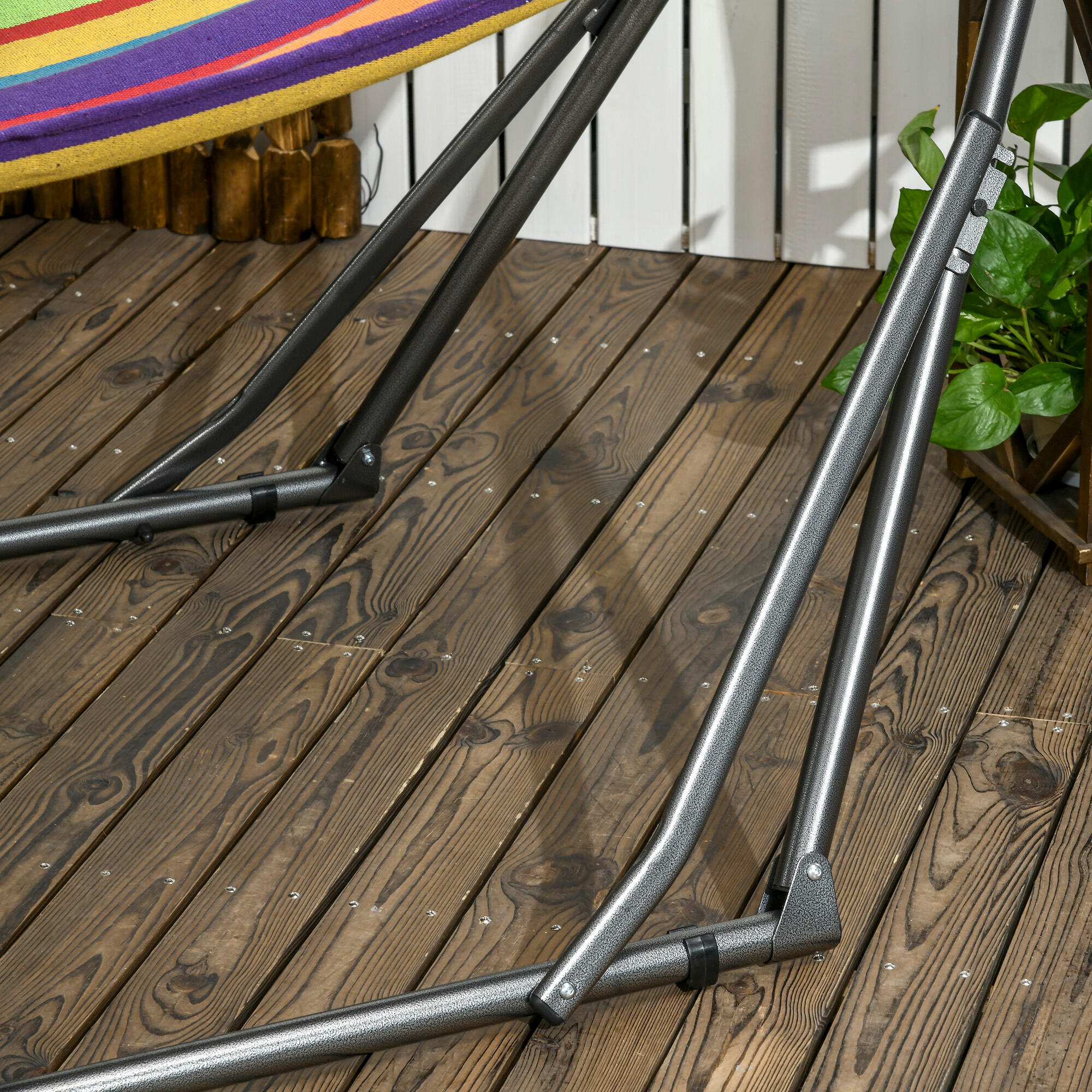 Hamaca Outsunny 270x100x94 cm Multicolor 5/5