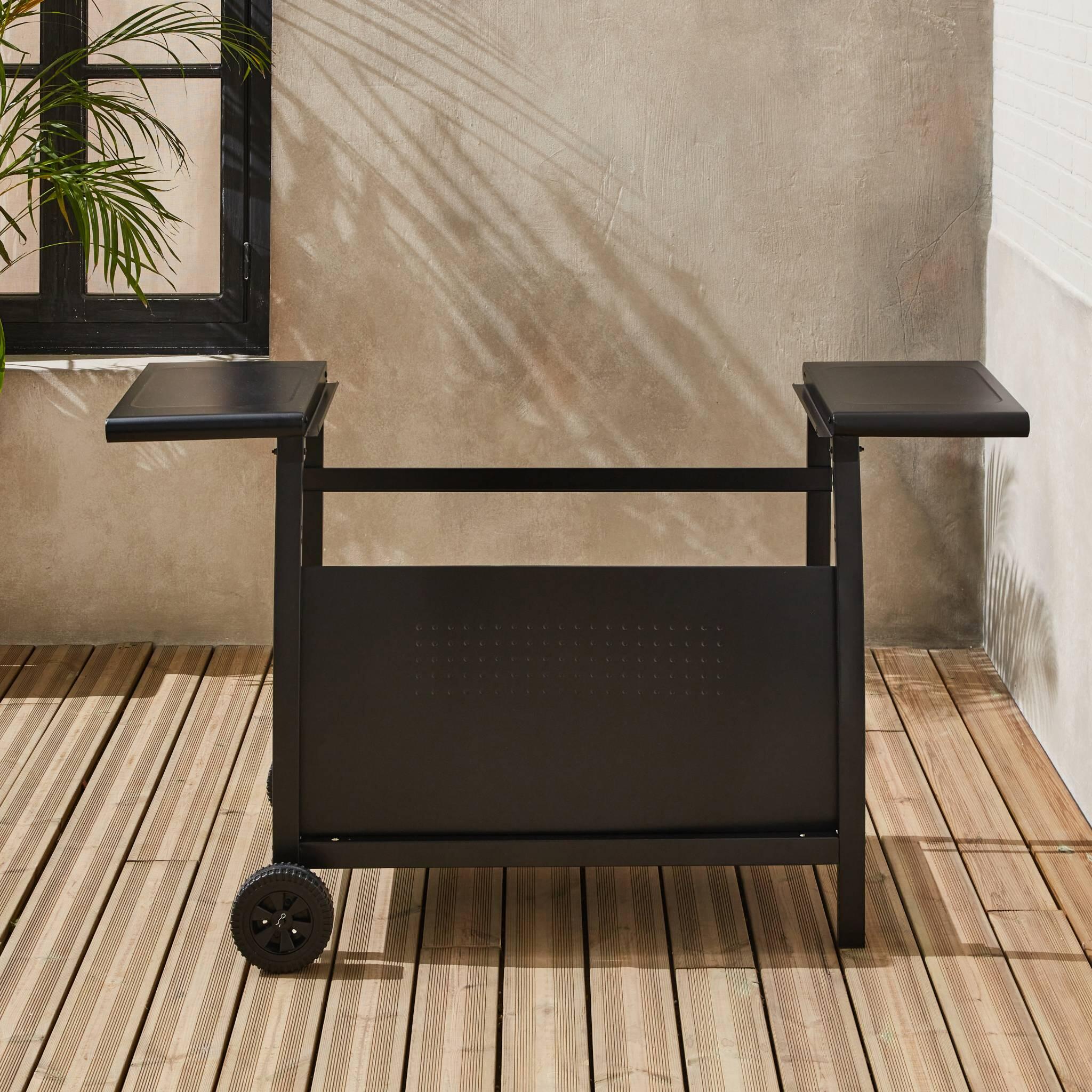 Carrito para plancha de gas Porthos 4 quemadores, Negro 2/5