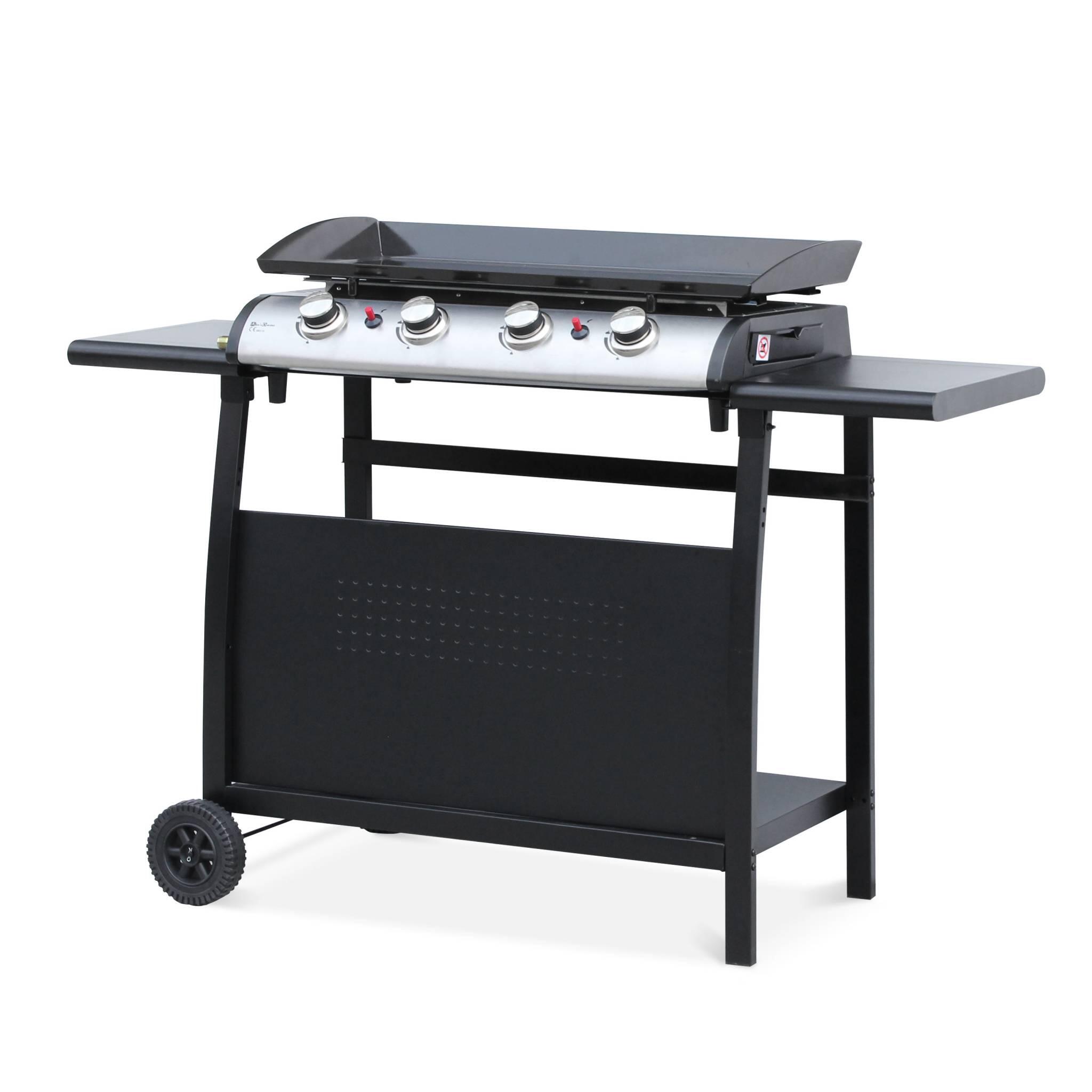 Carrito para plancha de gas Porthos 4 quemadores, Negro 5/5