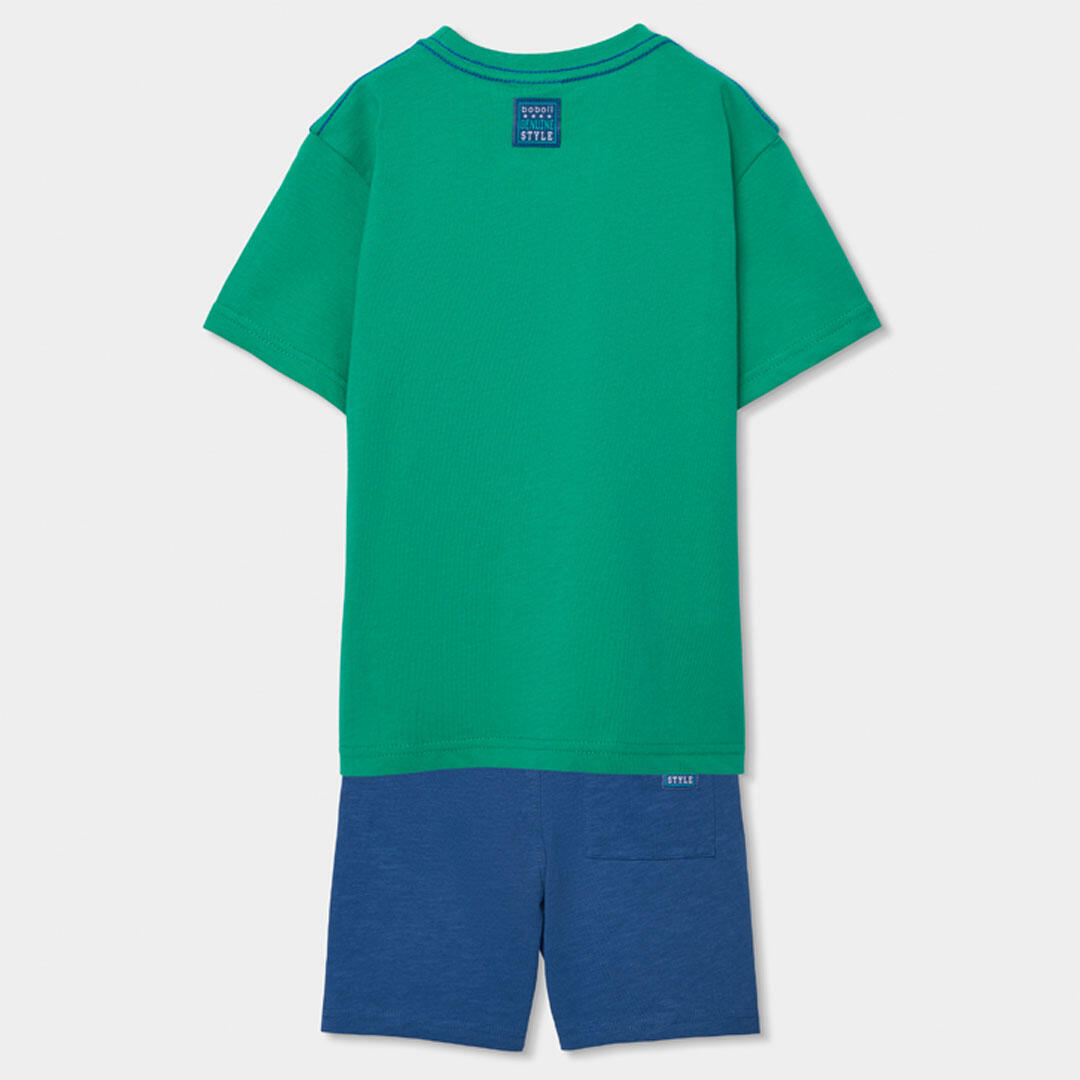 Conjuntos de verano de gimnasia kids niño boboli azul 2/7