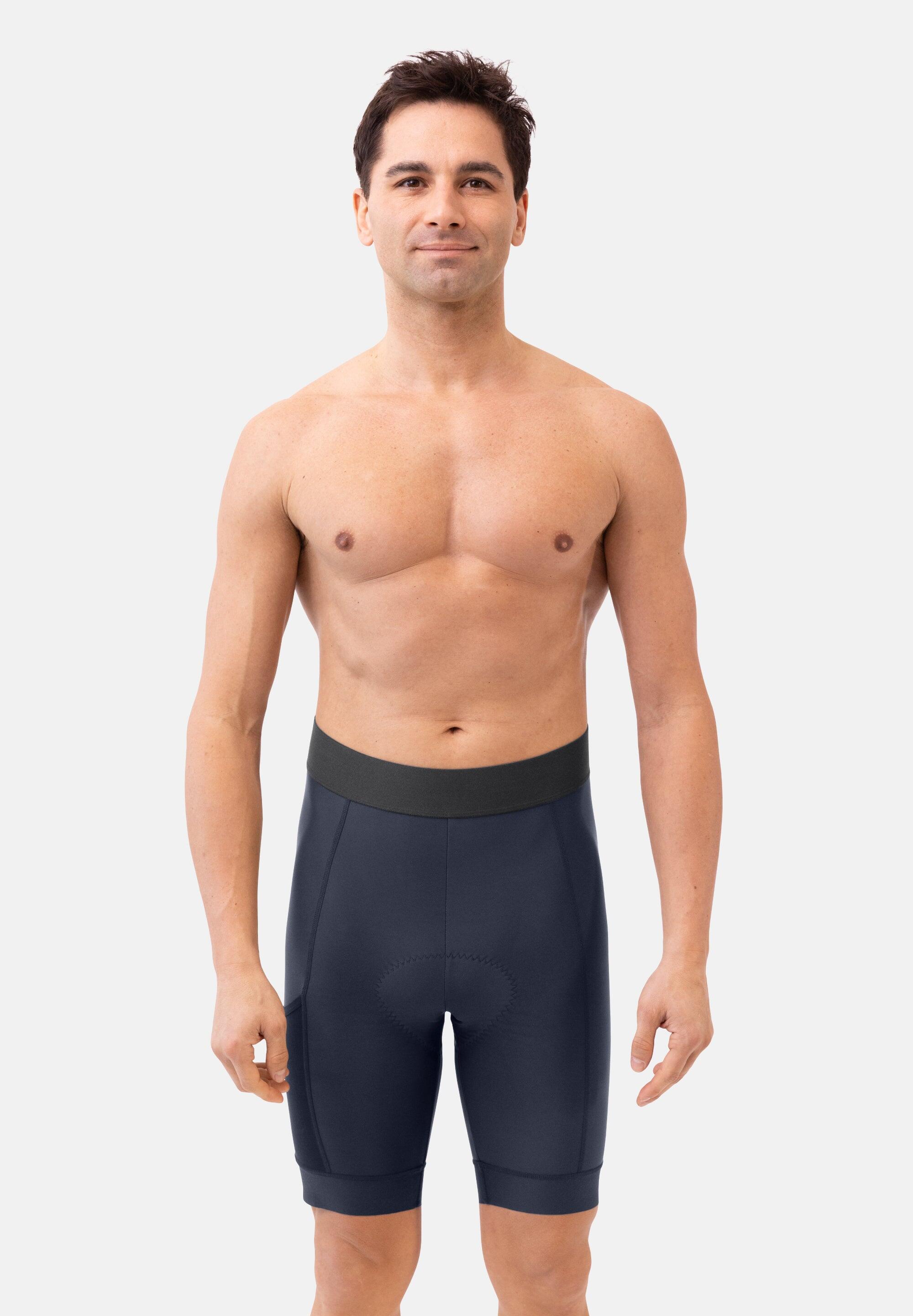 Fietsbroek voor heren, korte fietsbroek met 3D-zitkussen, ademend