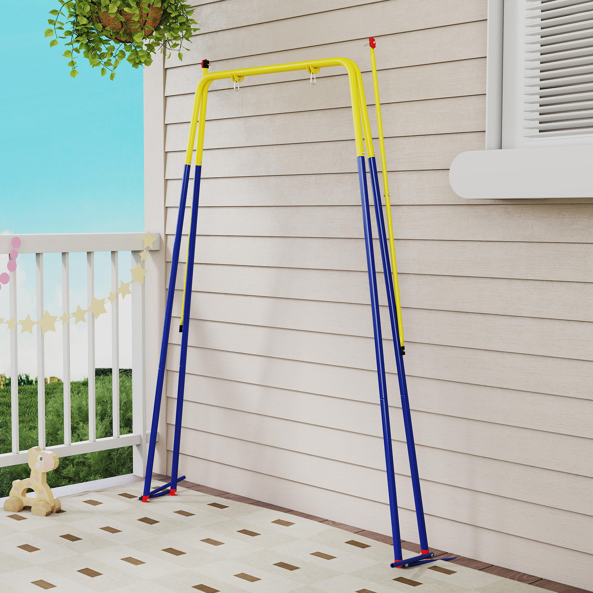 Estructura Columpio Infantil AIYAPLAY 128x155x157 cm Azul 4/5