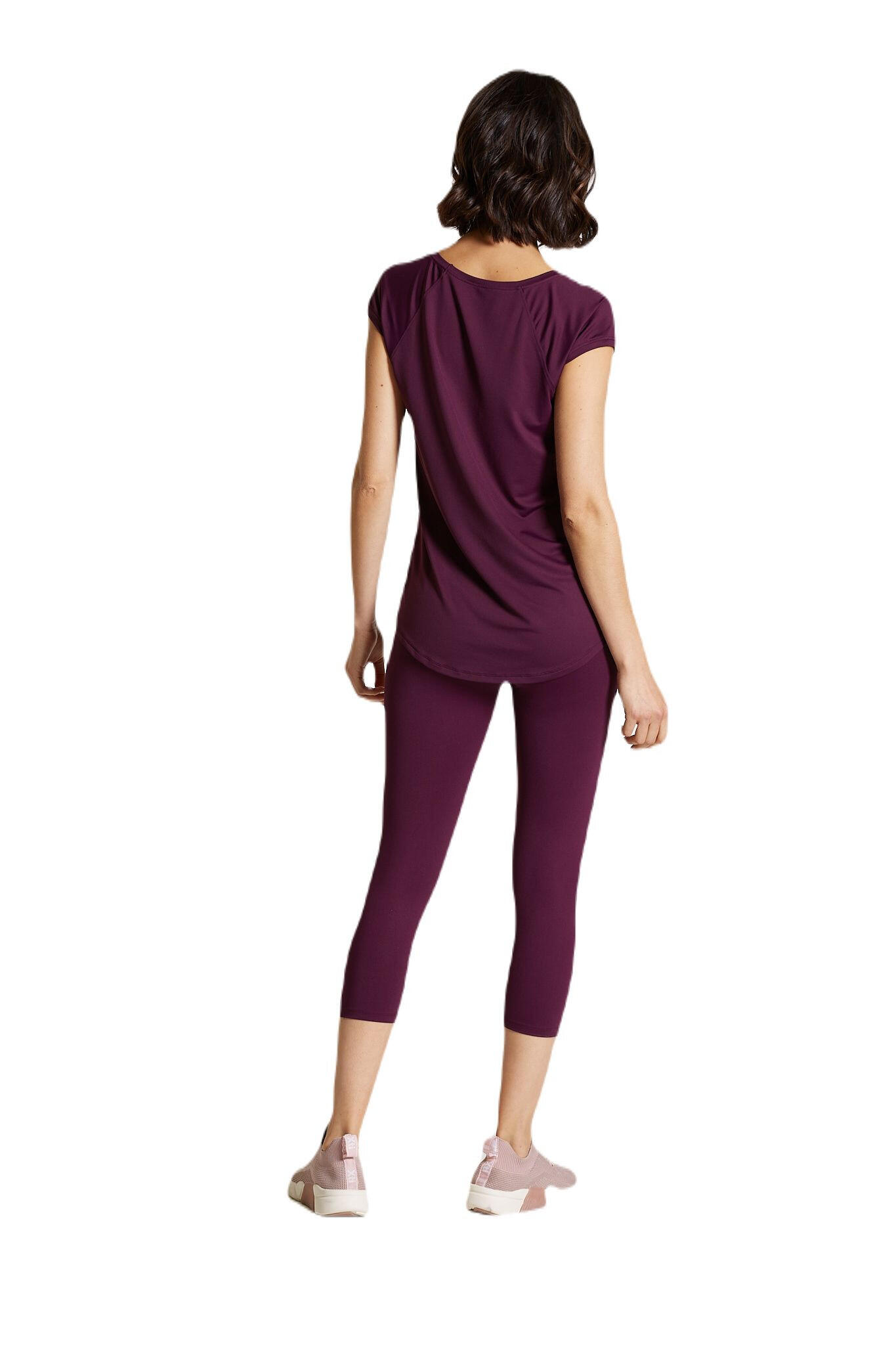 Camiseta Fitness Mulher Ditchil Ease Roxo Respirável 2/6
