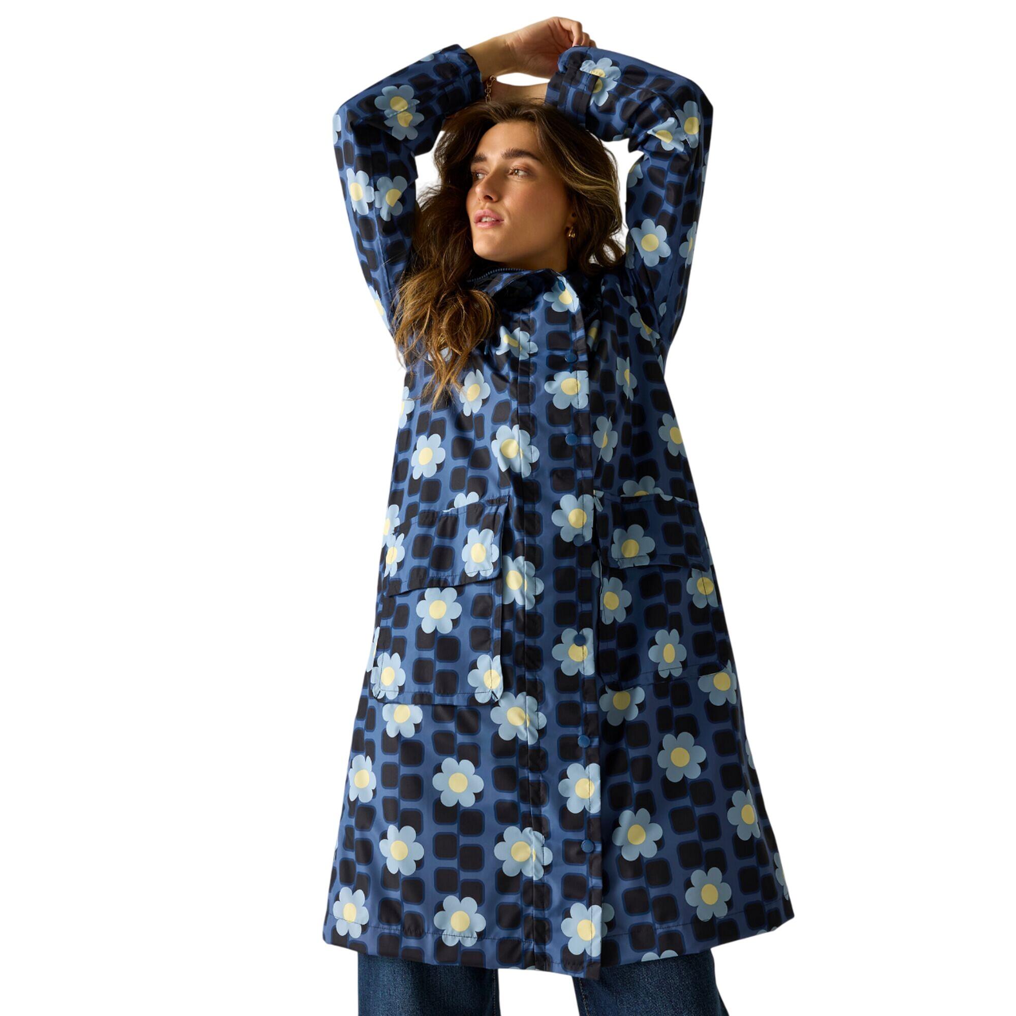 "Orla Kiely" Jacke, wasserfest für , Lang Damen Blau 4/5