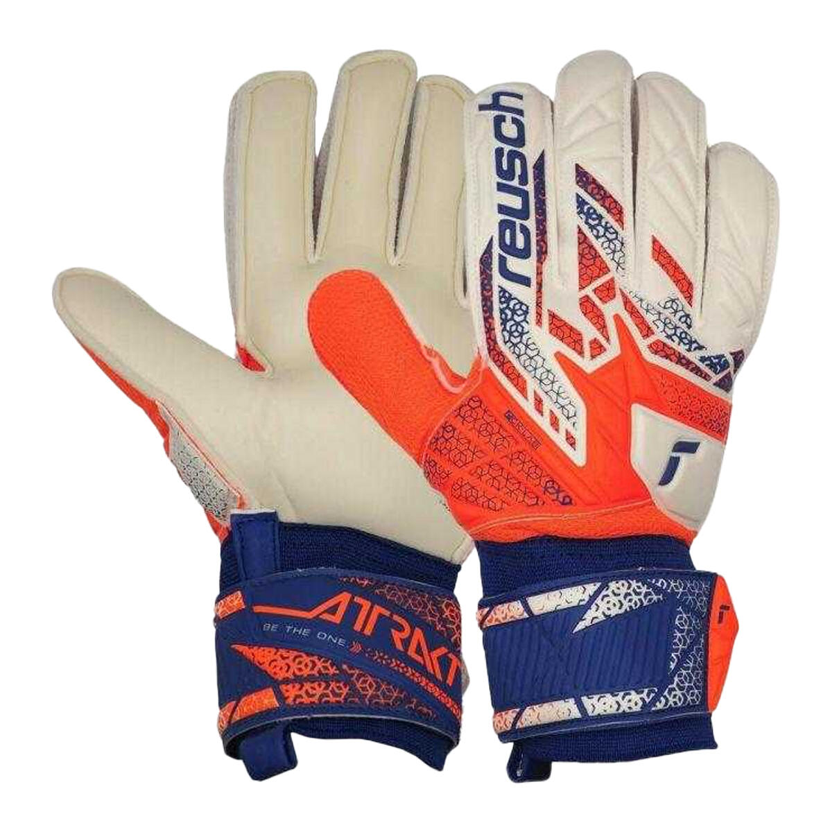 Guantes de Portero Attrakt Solid para Hombre Blanco, Naranja 3/3