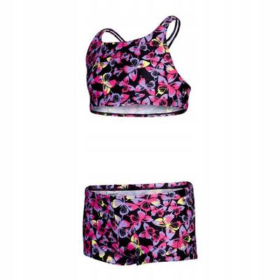 Meisjes bleg bikini set (zwart/roos violet/miami lila/zonnebloesem)