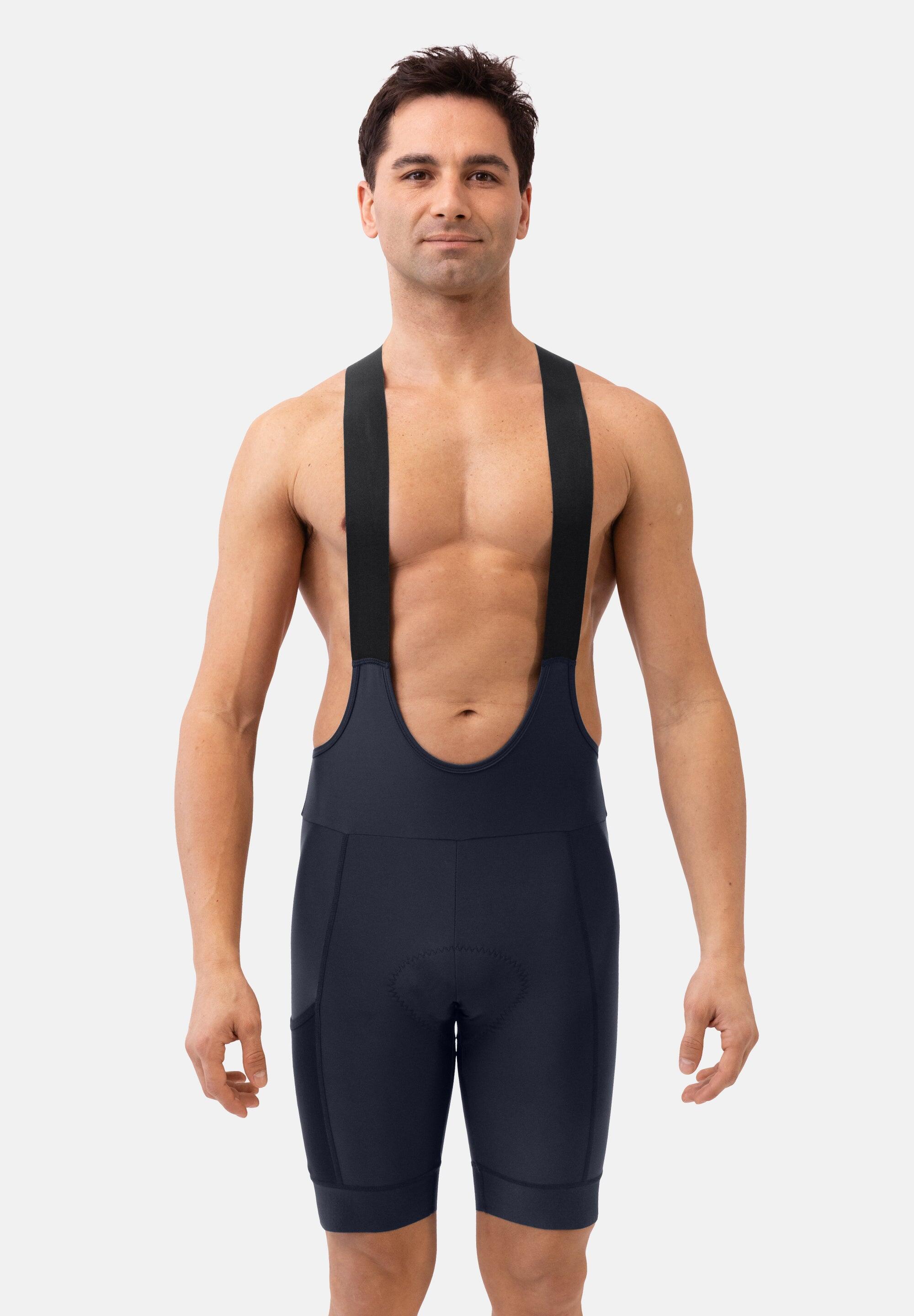 Heren fietsbroek met bretels 3D padding sneldrogend 3/5