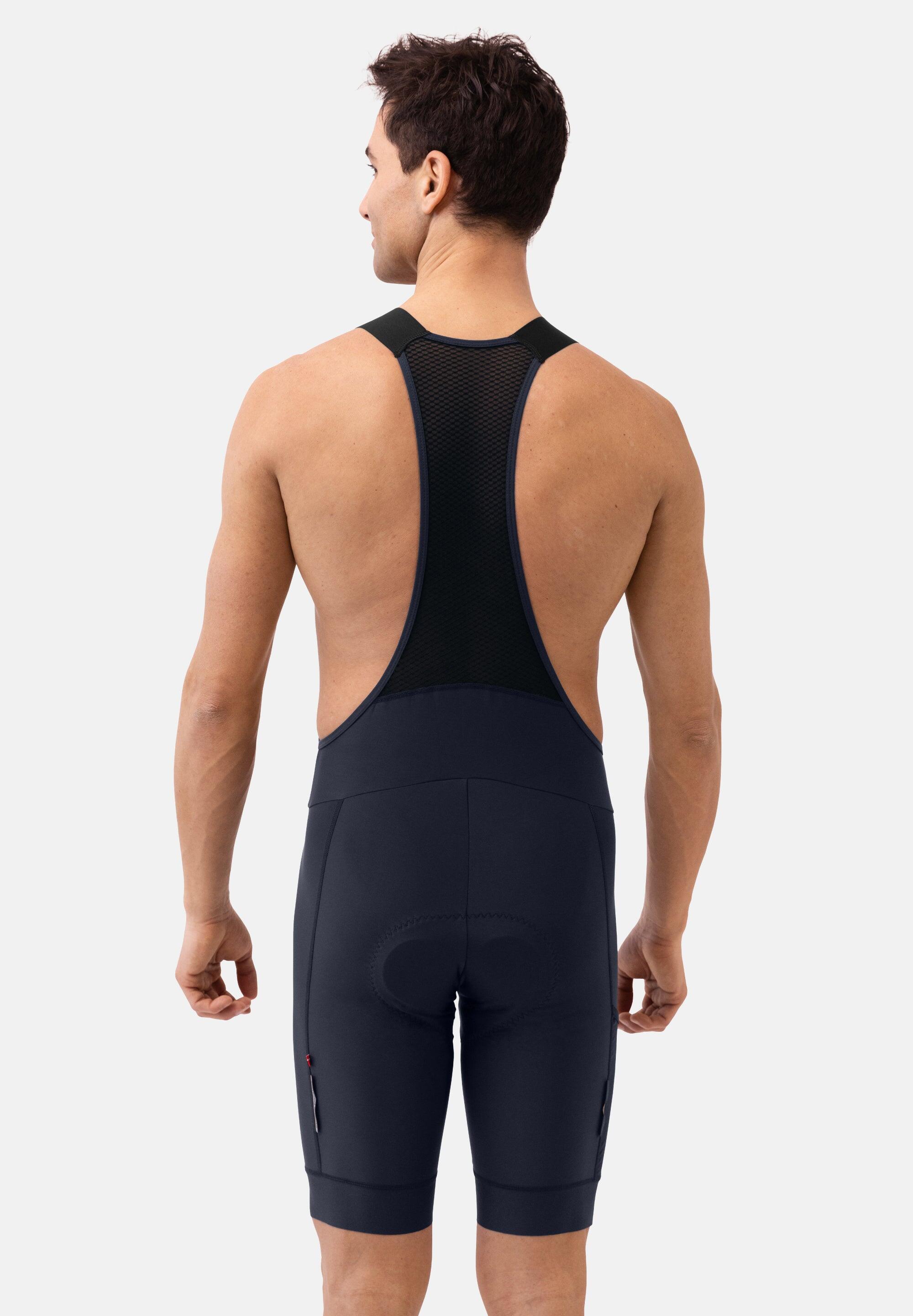 Heren fietsbroek met bretels 3D padding sneldrogend 4/5