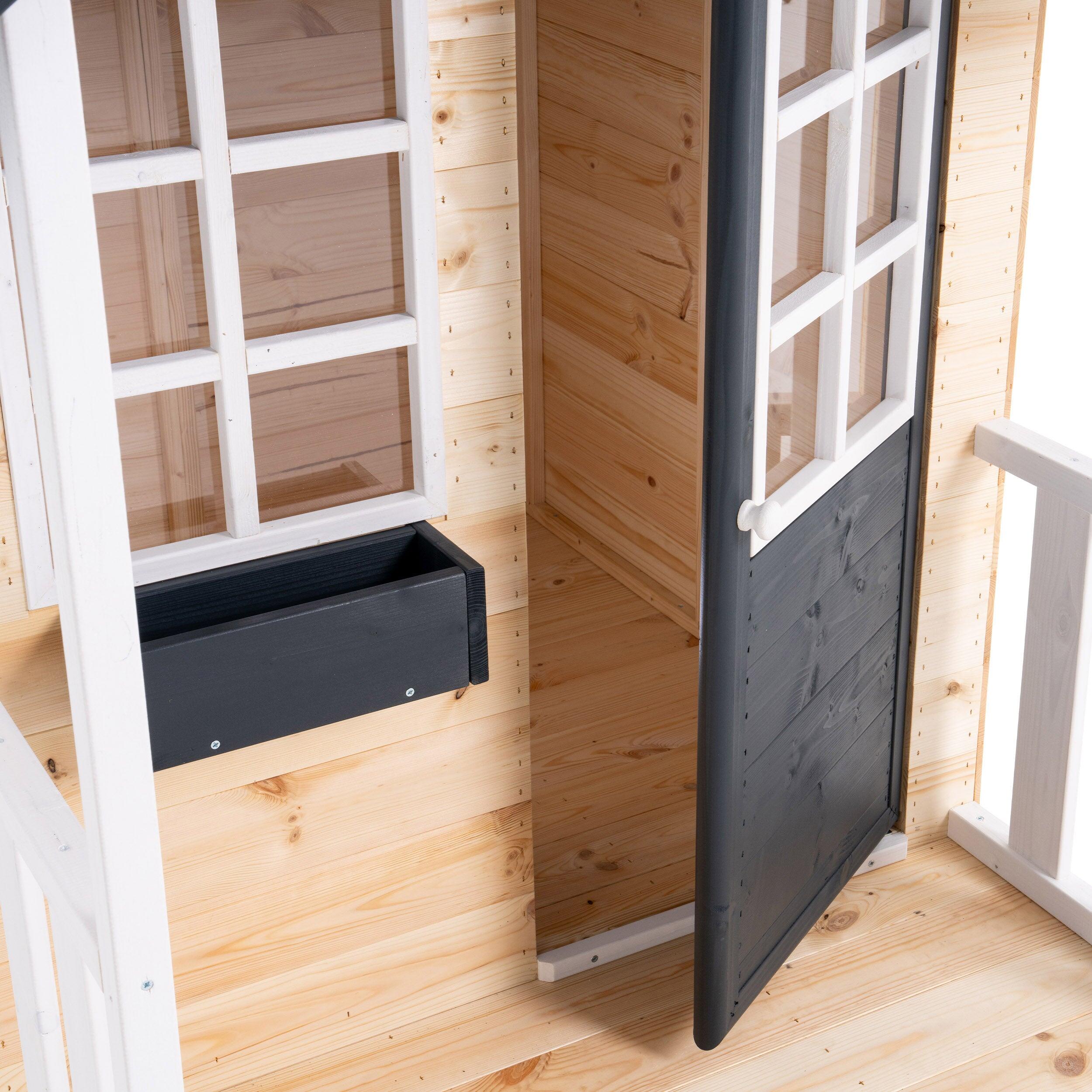 Maisonnette sur pilotis balcon et glissière JACINTHES bois FSC® 5/5