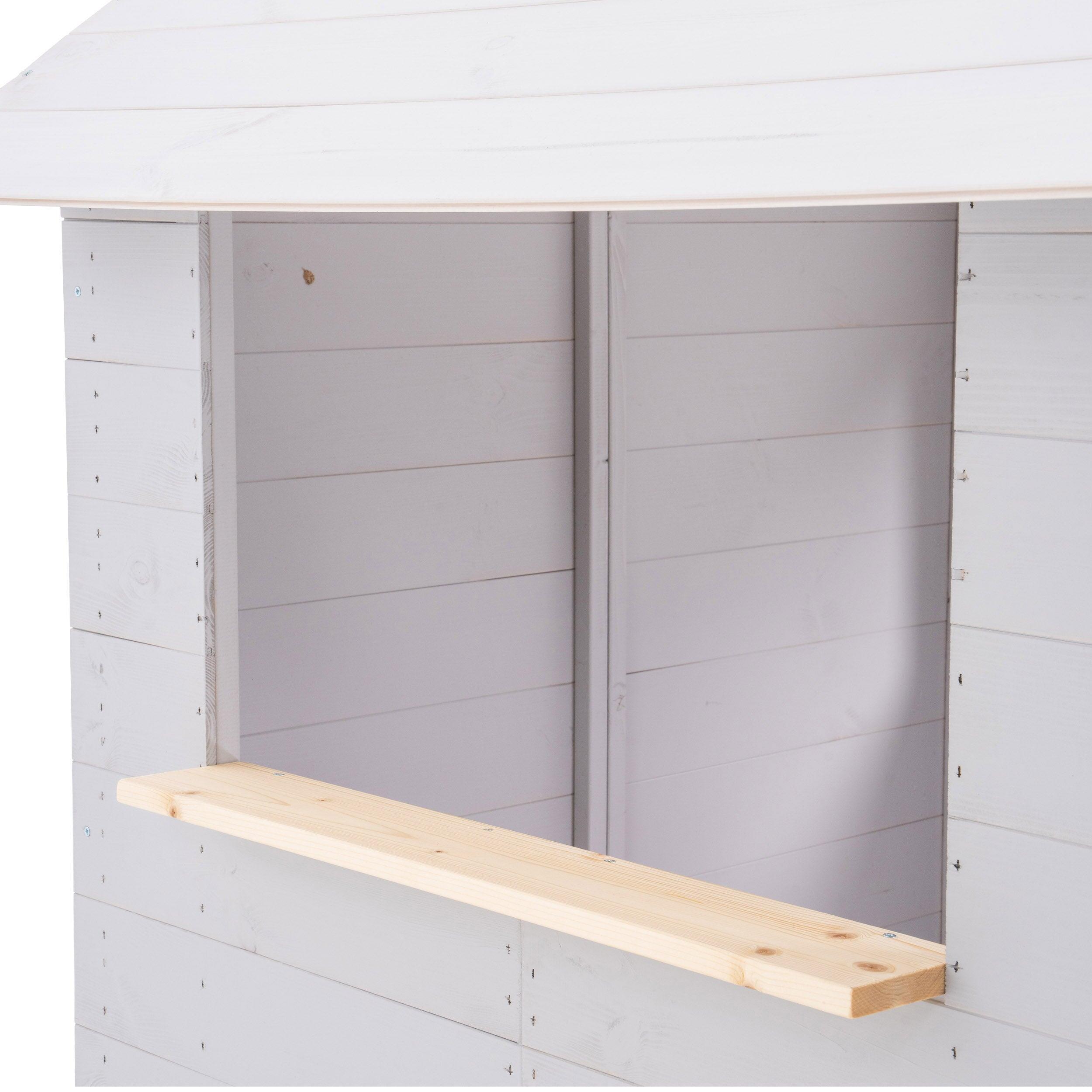 Maisonnette sur pilotis balcon et glissière PERCE-NEIGE bois FSC® 4/5
