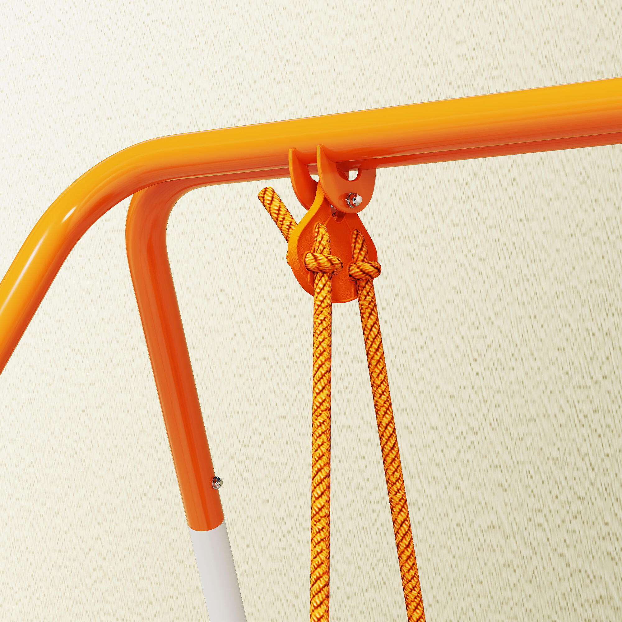 Baloiço para Bebés Outsunny Laranja 5/5
