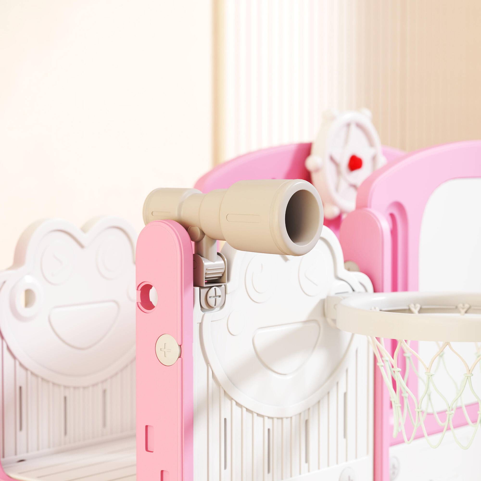 Tobogán Infantil AIYAPLAY 176x150x94 cm Rosa 5/5