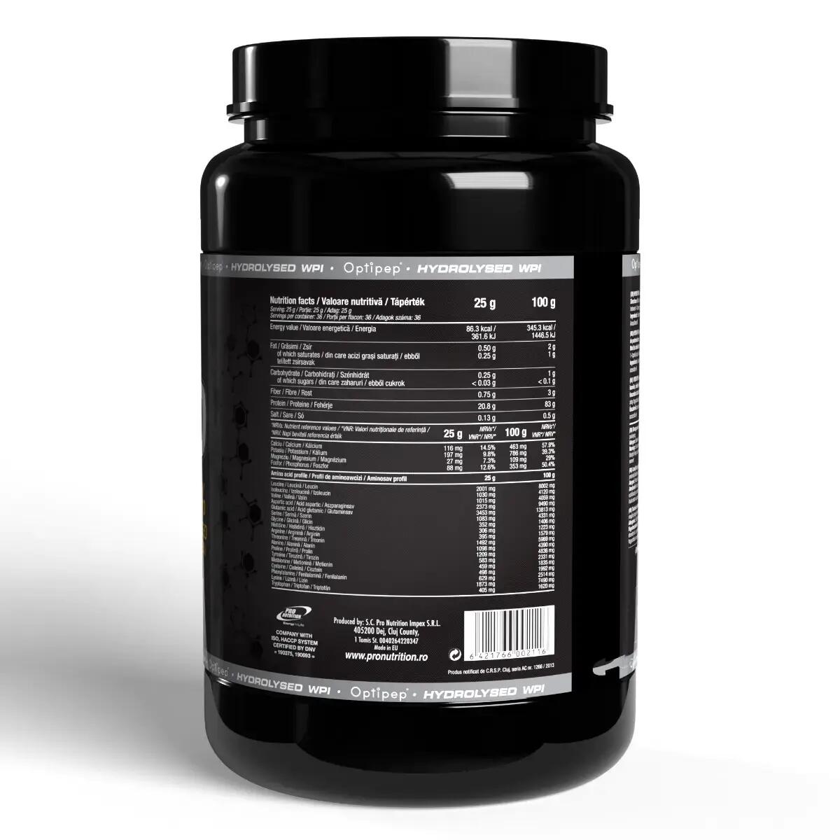 Hydro Pro - zer hidrolizat +86% proteine, Ciocolată, 900g 3/4