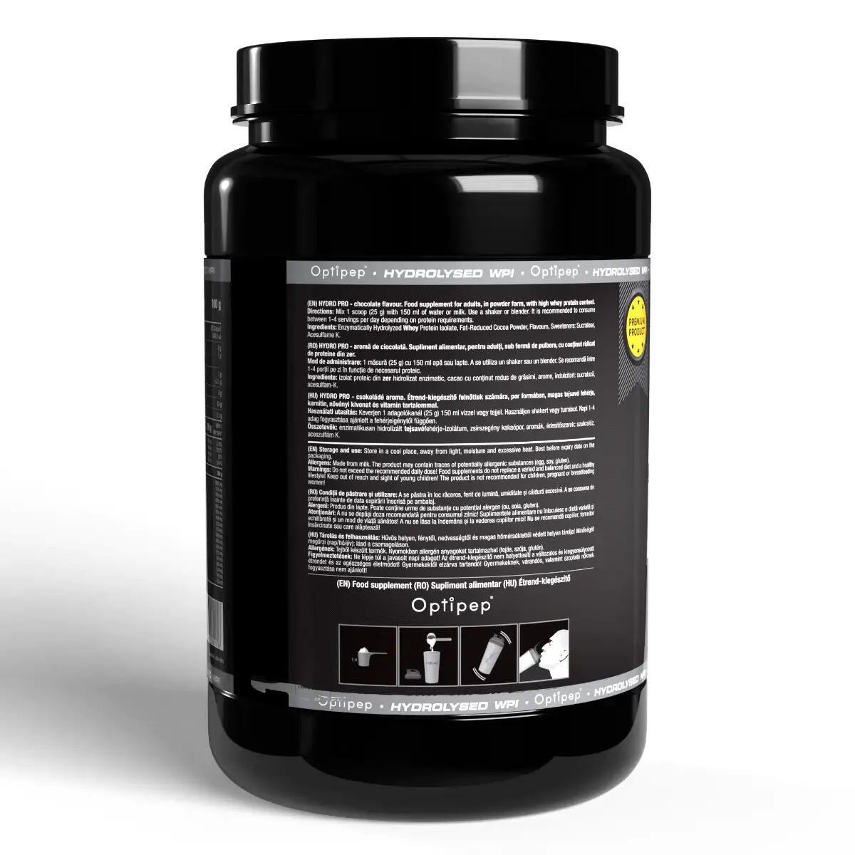 Hydro Pro - zer hidrolizat +86% proteine, Ciocolată, 900g 2/4
