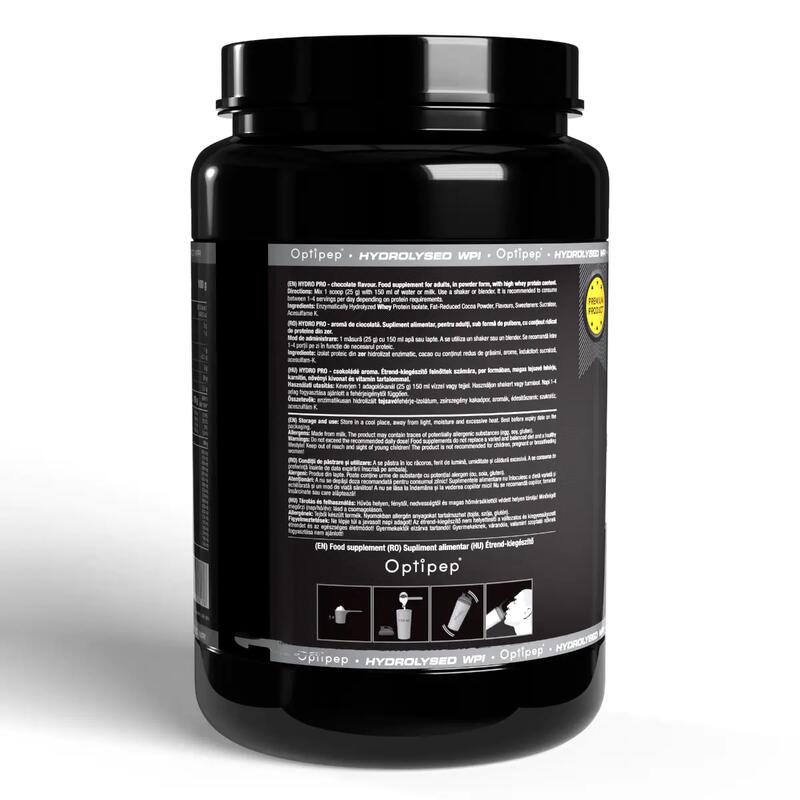 Hydro Pro - zer hidrolizat +86% proteine, Ciocolată, 900g