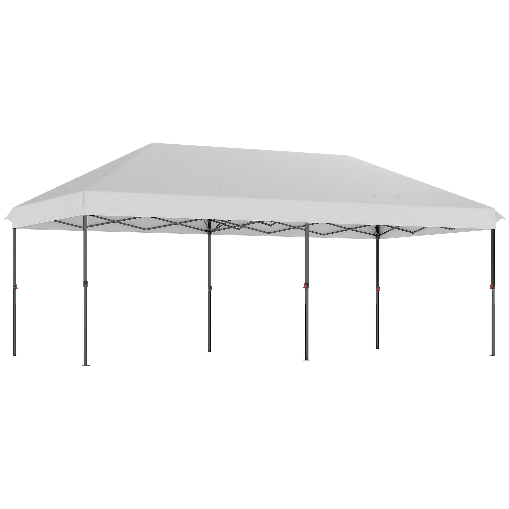 Tenda dobrável 596x300x275 cm branco Outsunny 1/5