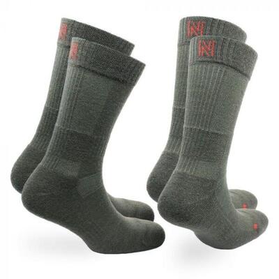 2 paia calzini trekking 60% lana merino anti-vesciche - Leonardo QTR