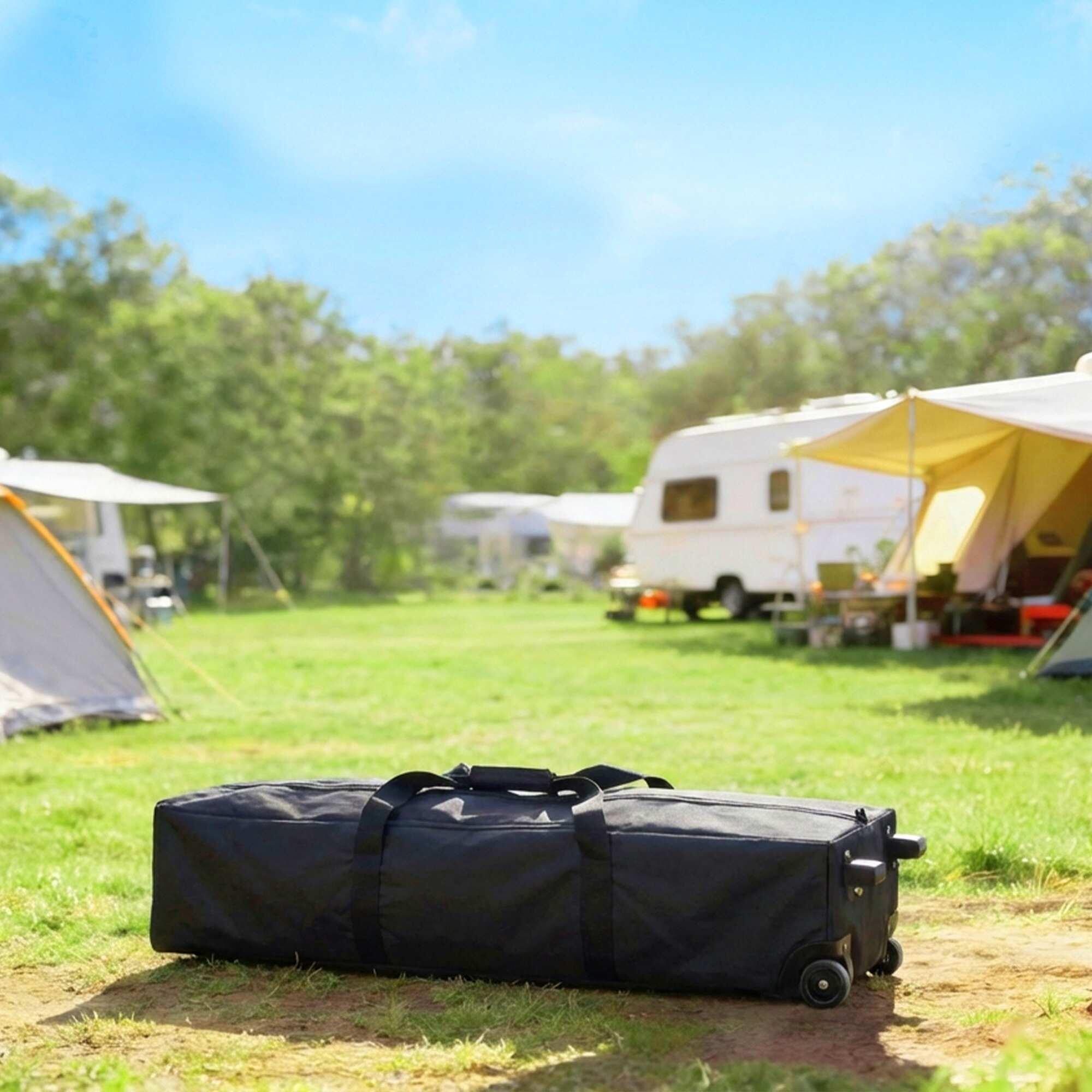 Tenda dobrável 596x300x275 cm branco Outsunny 4/5