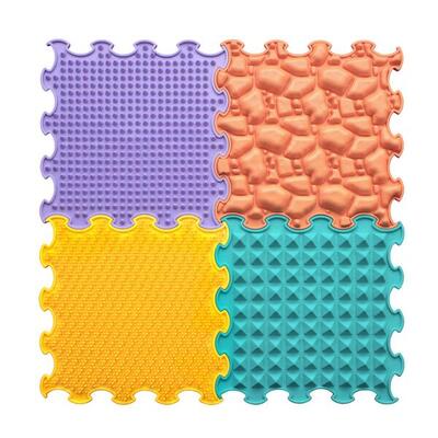 Bambini Sport Tappeto sensoriale ortopedico puzzle Four Senses multicolore