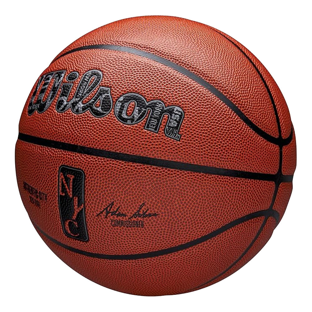 Balón de Baloncesto New York Diseño NBA Marrón 3/4