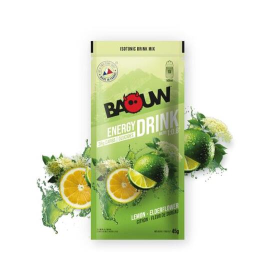 Pack 5 BAOUW Isotonisches Getränk 45 g – Zitrone & Holunderblüte