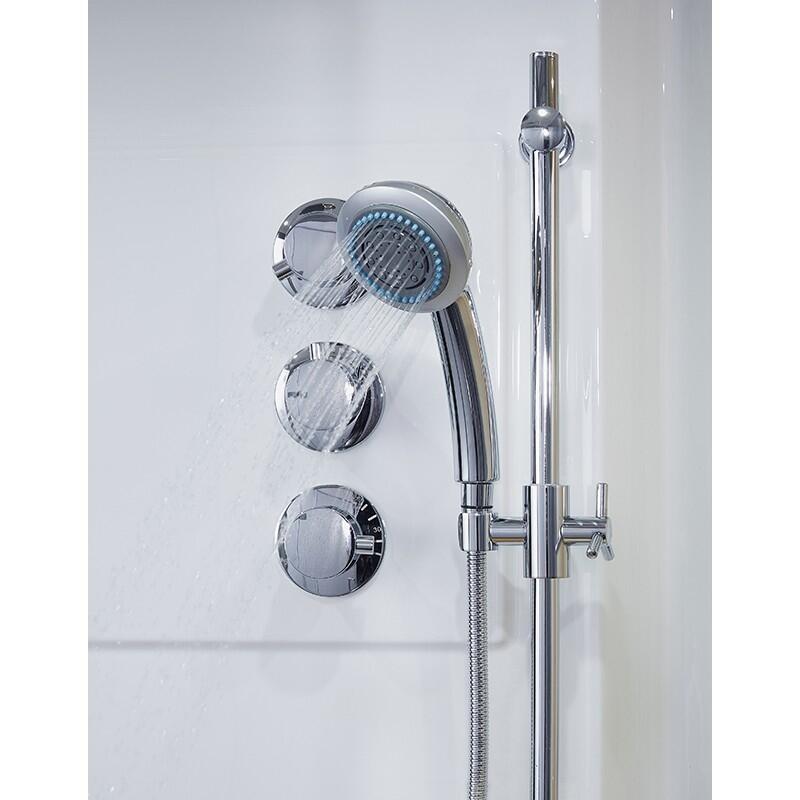 Combi Sauna Douche Hammam Boreal® SH180-D Blanc Gauche 7/7