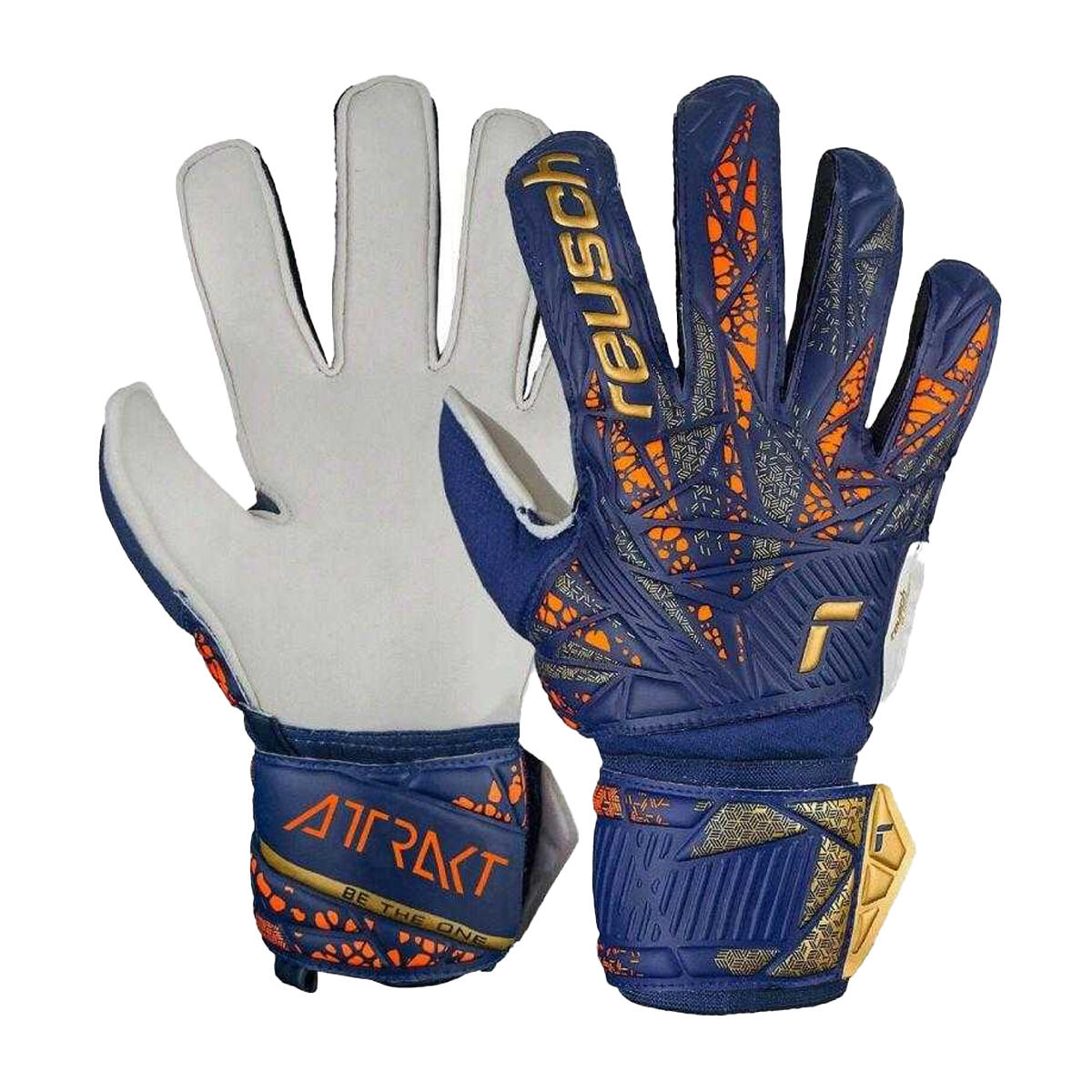 Guantes de Portero Attrakt Solid para Niños/Niñas Azul Marino 4/4