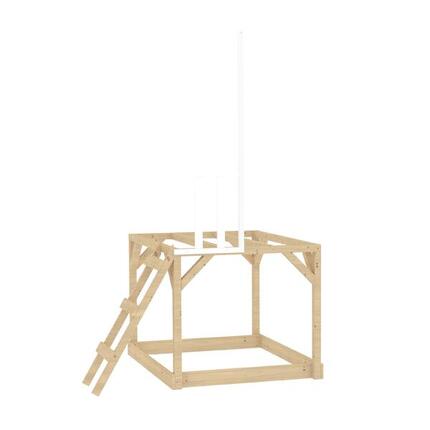 Balkonplattform auf Stelzen für modulares Spielsystem braun FSC®