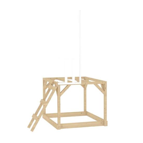 Balkonplattform auf Stelzen für modulares Spielsystem braun FSC®