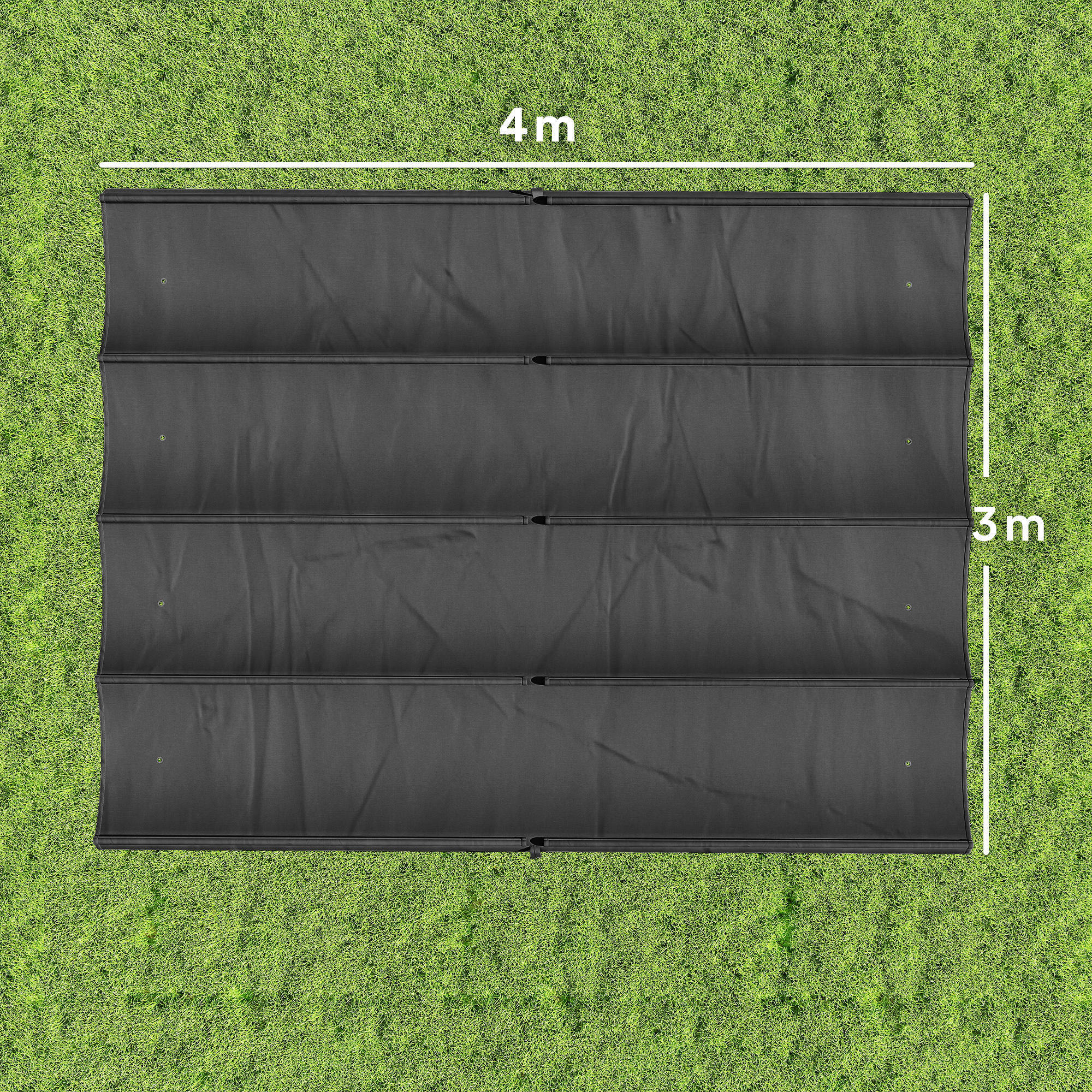Telhado para Pérgola Outsunny Cinzento Escuro 3/5