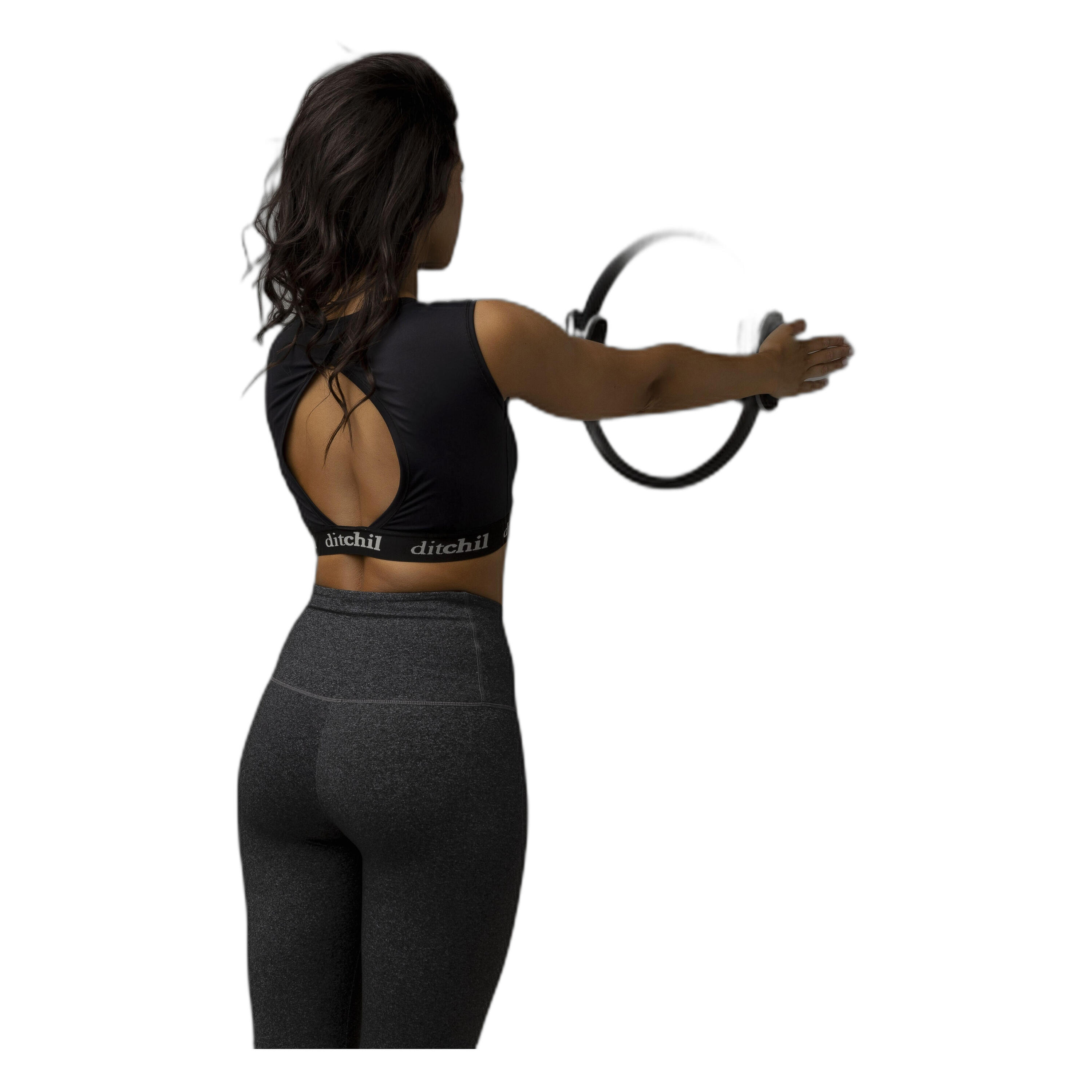 Top Fitness Mujer Ditchil Cropped Fit Negro 3/7