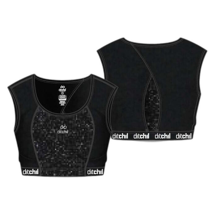Top Fitness Mujer Ditchil Cropped Fit Negro 4/7
