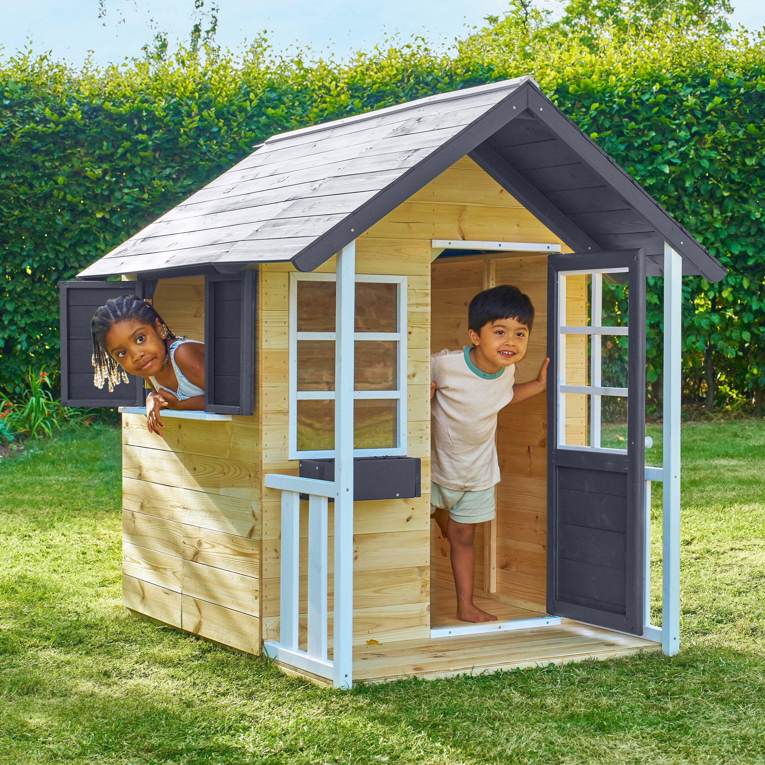 Casetta per bambini modulare JACINTHES marrone FSC® 2/5