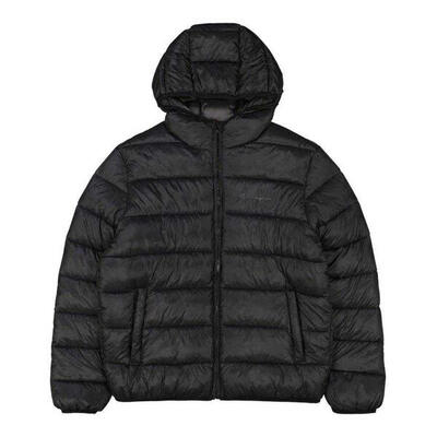 Gewatteerde jas met capuchon voor heren (zwart)