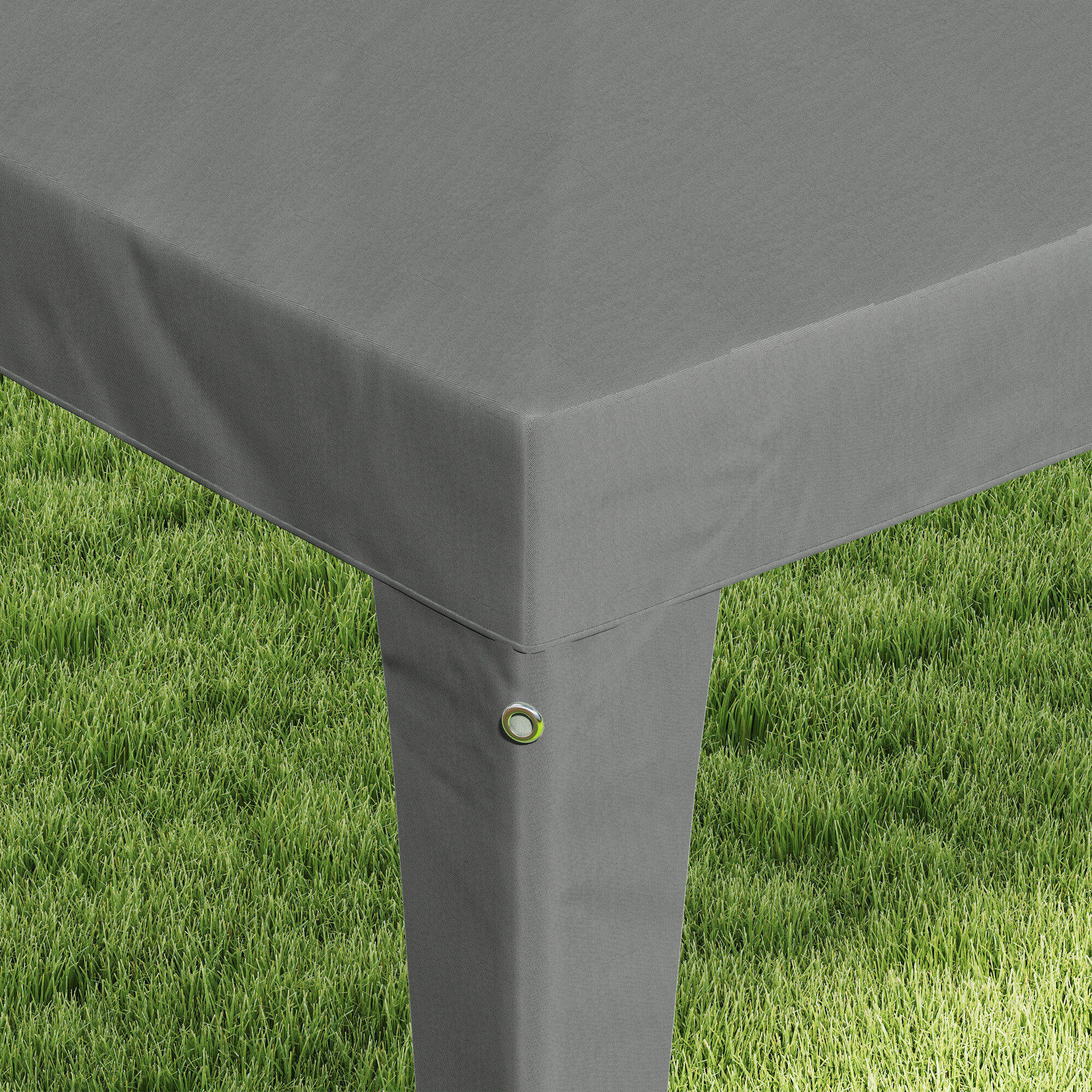 Carpa de Jardín Outsunny 293x293x252 cm Gris 4/5