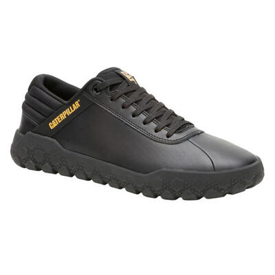 Heren hex+ leren trainers (zwart)