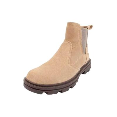 Heren practitioner leren enkellaarzen (beige)
