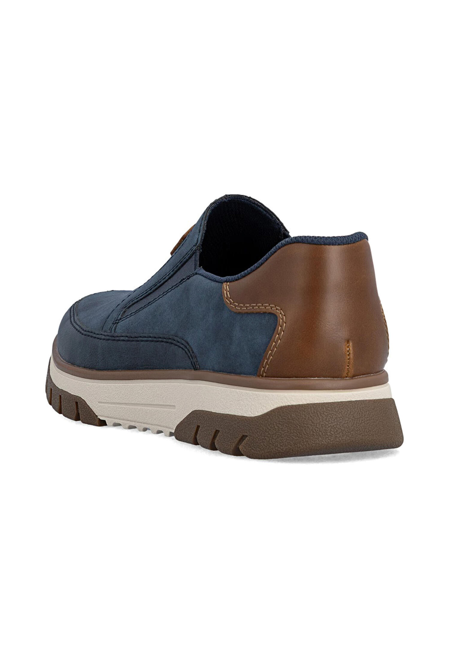 Rieker Herren Slipper  Halbschuhe Leder Komfort B9350-15 Blue 3/4