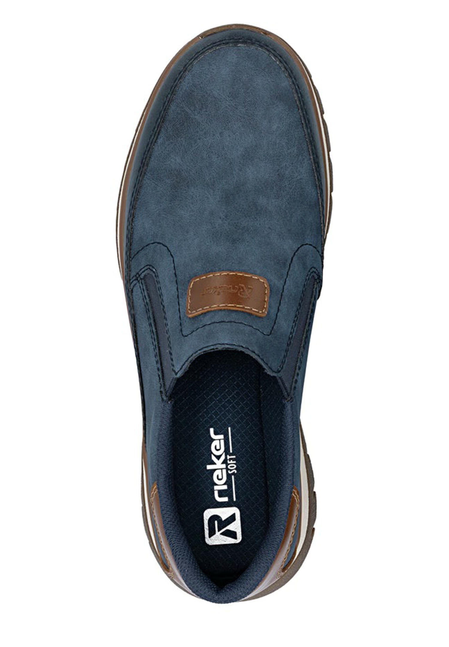 Rieker Herren Slipper  Halbschuhe Leder Komfort B9350-15 Blue 4/4