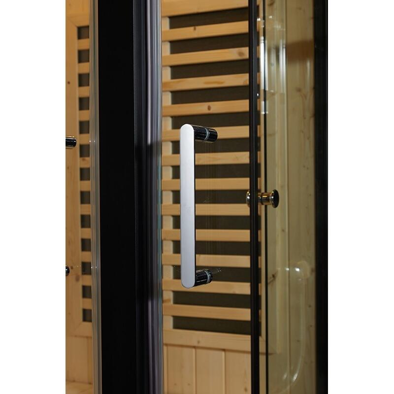 Combi Sauna Douche Hammam Boreal® SH180-D Black droite 7/7