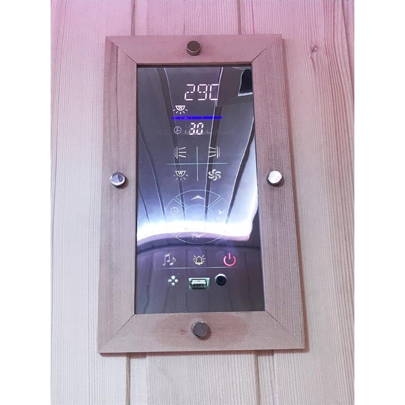 Sauna Combi Boreal® Elégance PRO 6 - 180x180 Infrarouge + Vapeur 6/7
