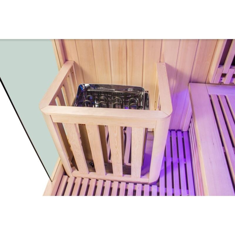 Sauna Combi Boreal® Elégance PRO 6 - 180x180 Infrarouge + Vapeur 5/7