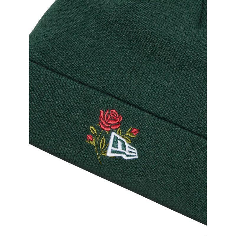 Bonnet Motif/style Rose Clair Adulte (Vert) 3/3