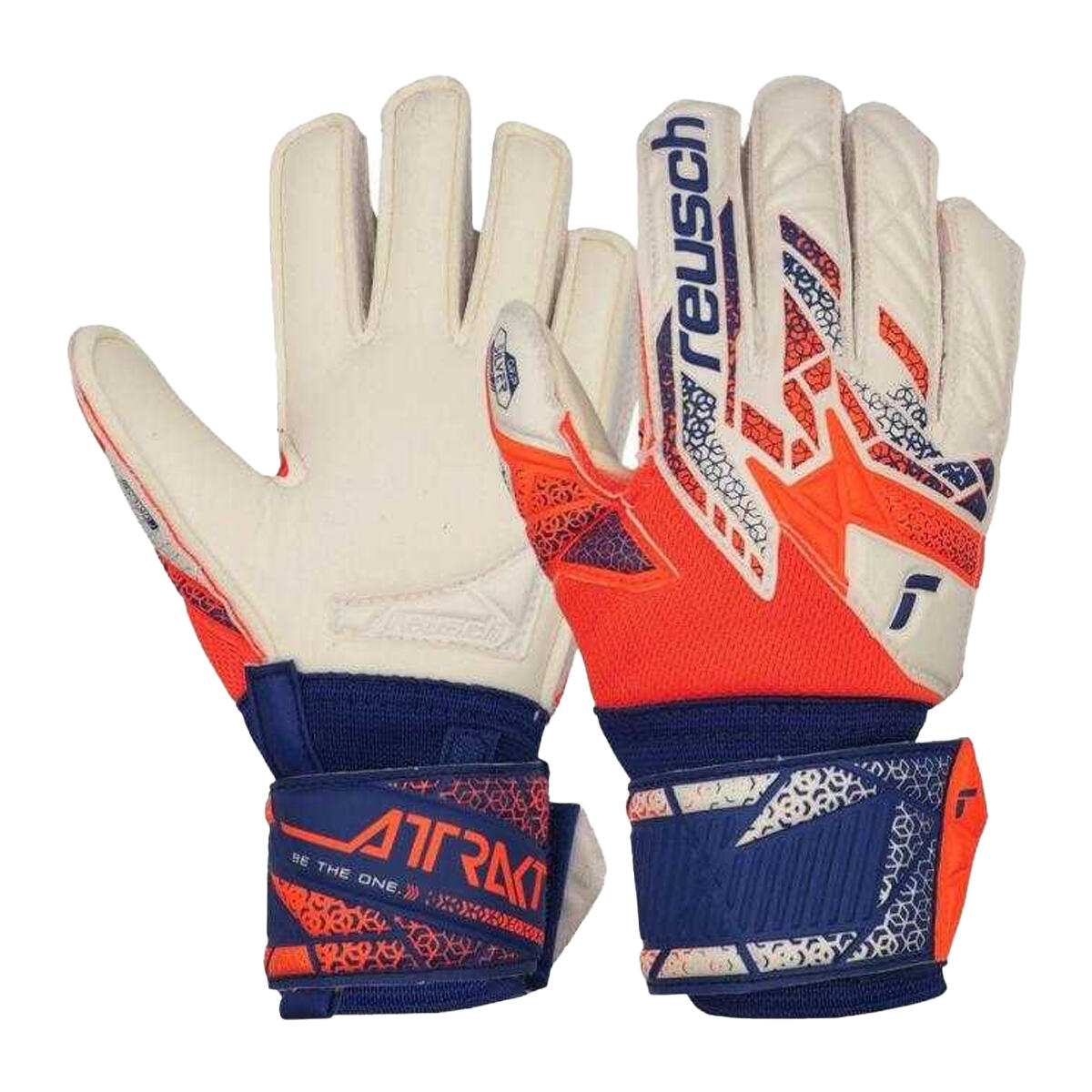 Gants De Gardien De But ATTRAKT SILVER Enfant (Orange / Bleu / Blanc) 3/3