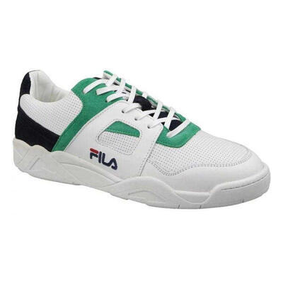 Heren cedar leren lage sportschoenen (wit)