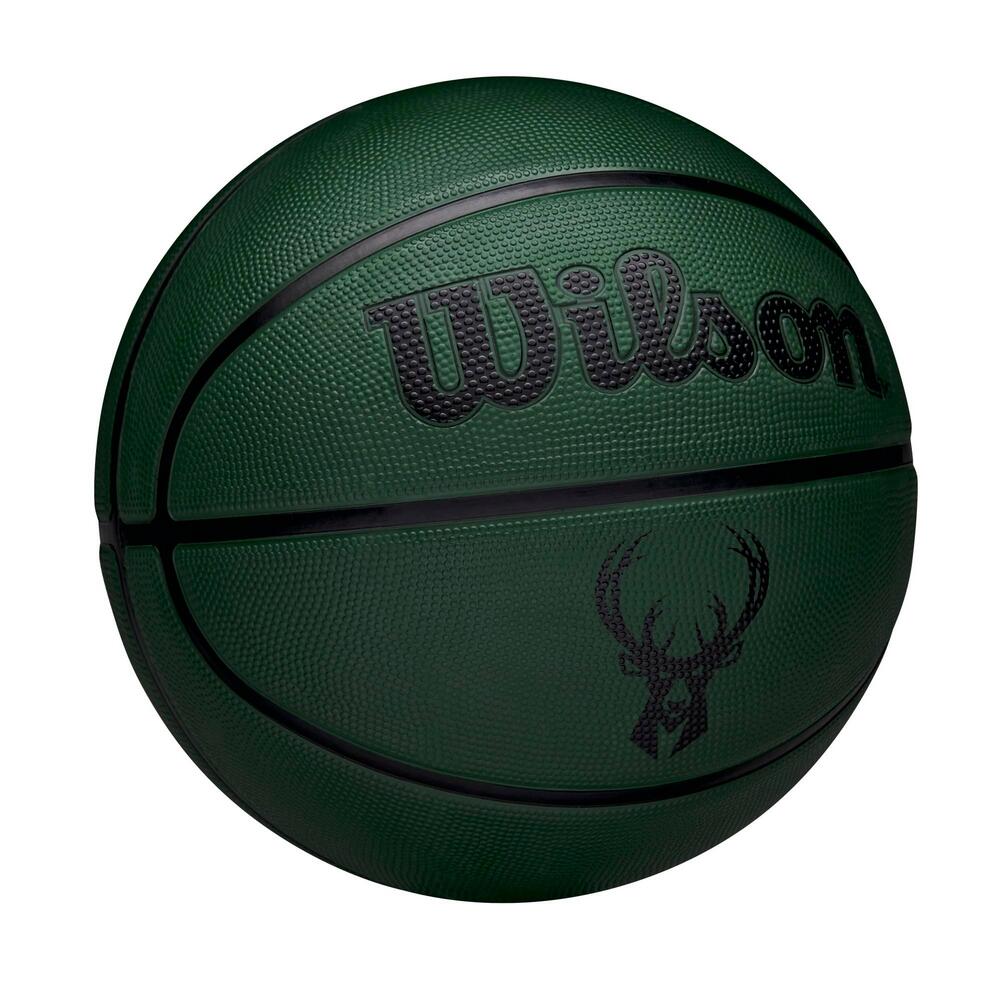 Balón de Baloncesto NBA Team Tribute Solid Diseño Milwaukee Bucks Verde 3/3
