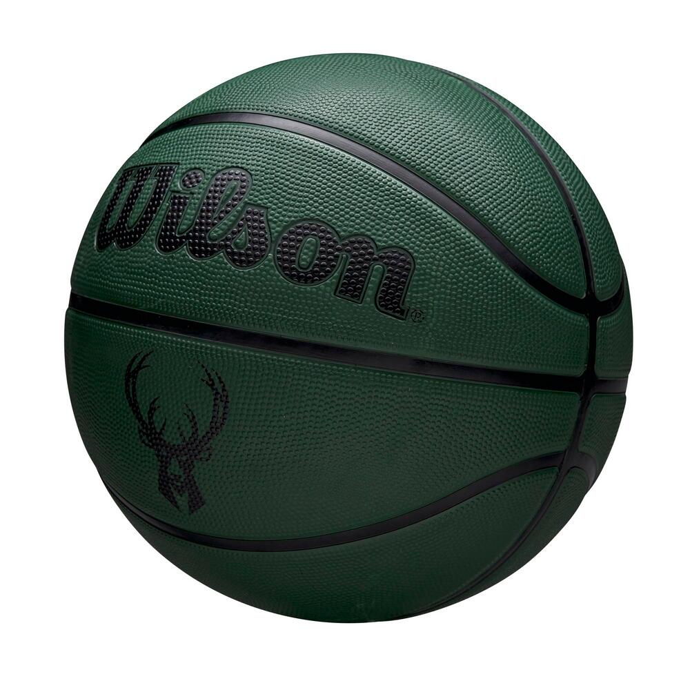 Balón de Baloncesto NBA Team Tribute Solid Diseño Milwaukee Bucks Verde 2/3