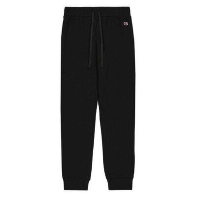Dames joggingbroek met geribd manchet (zwart)